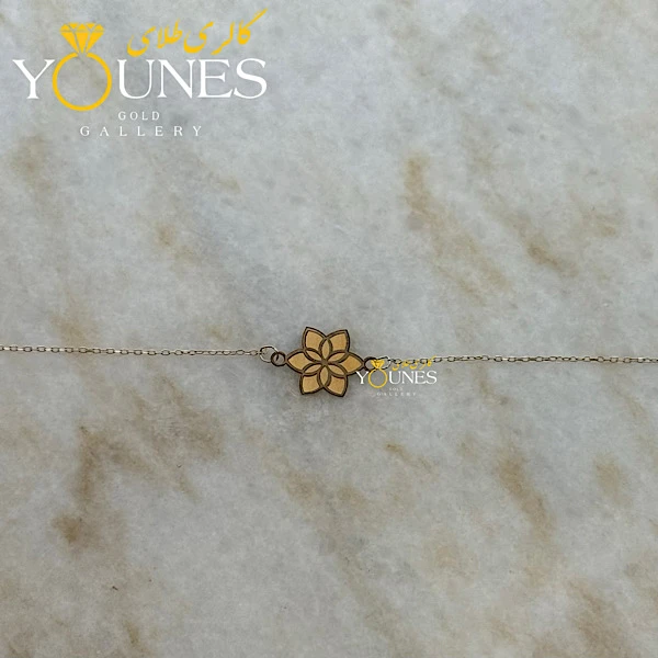 دستبند تمام طلا گلبرگ حکاکی